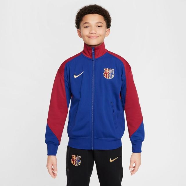 Barcelona Training Jacket Academy Pro Anthem - Deep Royal Blue/noble Red/club Gold Kids - Nike, size L: 147-158 cm on Productcaster.