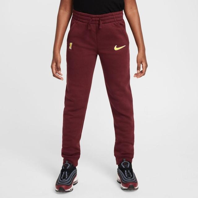 Liverpool Sweatpants Nsw Club Fleece - Dark Team Red/chrome Yellow Kids - Nike, size L: 147-158 cm on Productcaster.