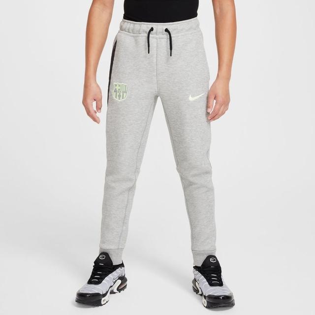 Barcelona Sweatpants Nsw Tech Fleece - Dk Grey Heather/barely Volt Kids - Nike, size M: 137-147 cm on Productcaster.