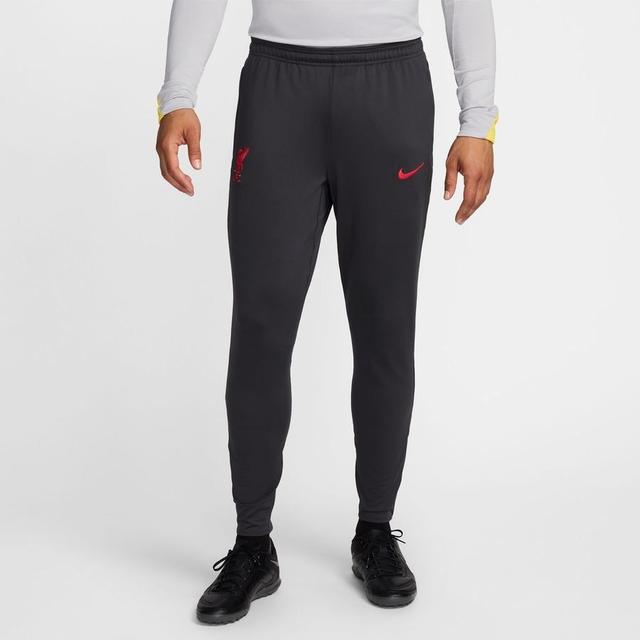 Liverpool Training Trousers Dri-fit Strike 3rd - Smoke Grey/chrome Yellow/global Red - Nike, size Large on Productcaster.