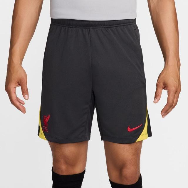 Liverpool Training Shorts Dri-fit Strike 3rd - Smoke Grey/chrome Yellow/global Red - Nike, size Medium on Productcaster.