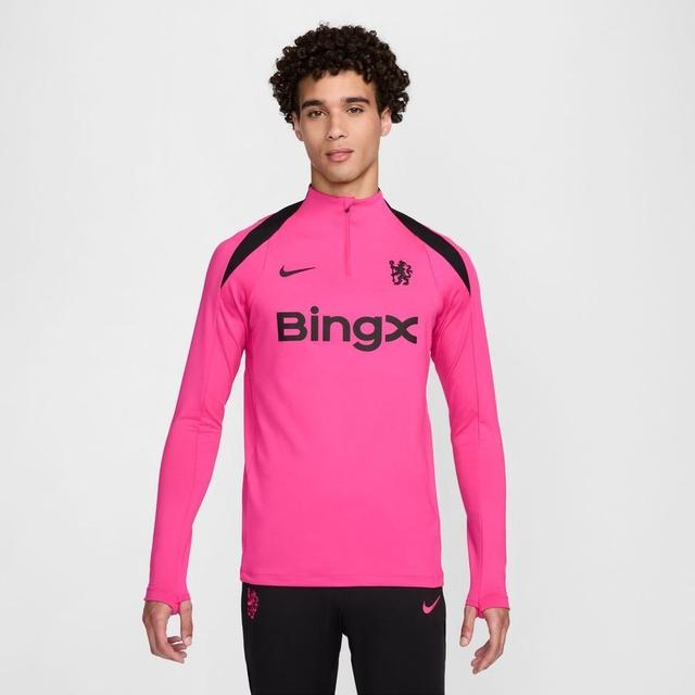 Chelsea Training Shirt Dri-fit Strike Drill 3rd - Pink Prime/black - Nike, size Small on Productcaster.