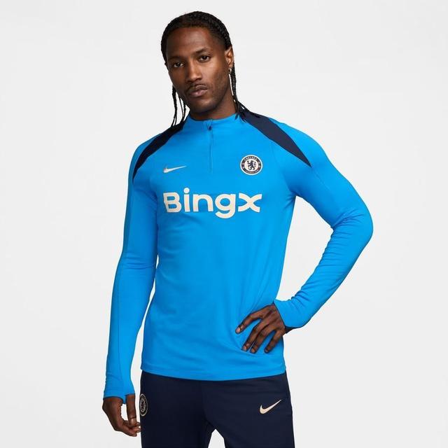 Chelsea Training Shirt Dri-fit Strike Drill - Photo Blue/guava Ice - Nike, size Small on Productcaster.