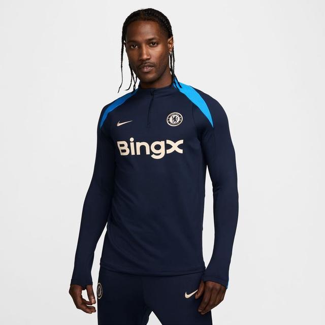 Chelsea Training Shirt Dri-fit Strike Drill - Obsidian/guava Ice - Nike, size XX-Large on Productcaster.