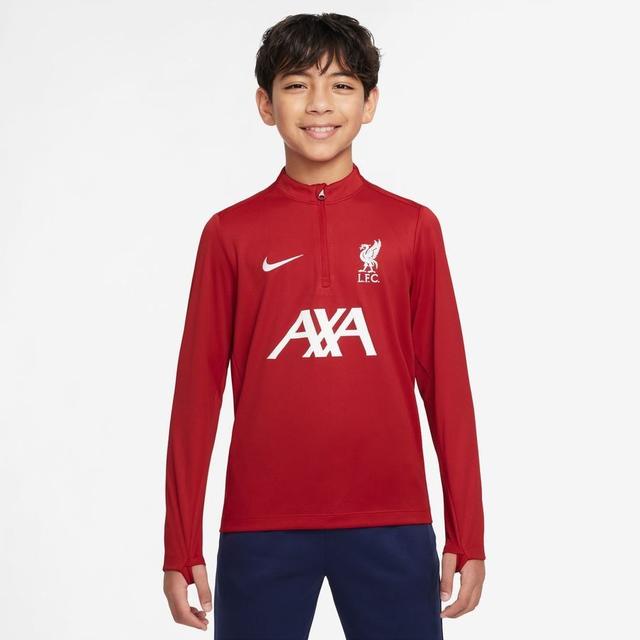 Liverpool Treningsgenser Dri-FIT Academy Pro Drill - Rød/Hvit Barn - Nike, størrelse XS: 122-128 cm on Productcaster.