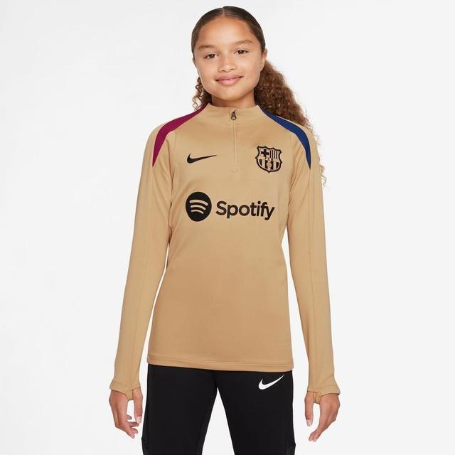 Barcelona Training Shirt Dri-fit Strike Drill - Club Gold/noble Red/black Kids - Nike, size M: 137-147 cm on Productcaster.