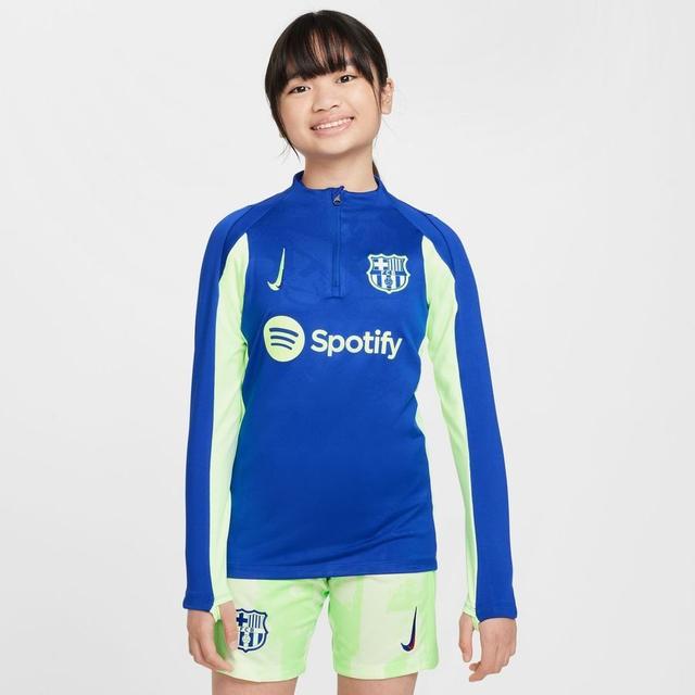 Barcelona Training Shirt Dri-fit Strike Drill Pre Match 3rd - Old Royal/lime Blast Kids - Nike, size XS: 122-128 cm on Productcaster.