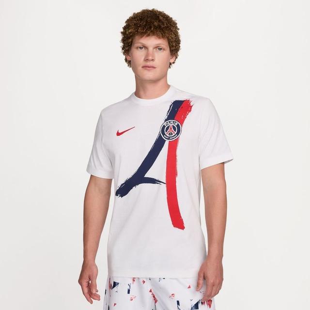 Paris Saint Germain T-shirt Iconic Away Shirt - White - Nike, size Medium on Productcaster.