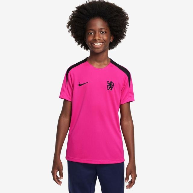 Chelsea Training T-shirt Dri-fit Strike 3rd - Pink Prime/black Kids - Nike, size XS: 122-128 cm on Productcaster.