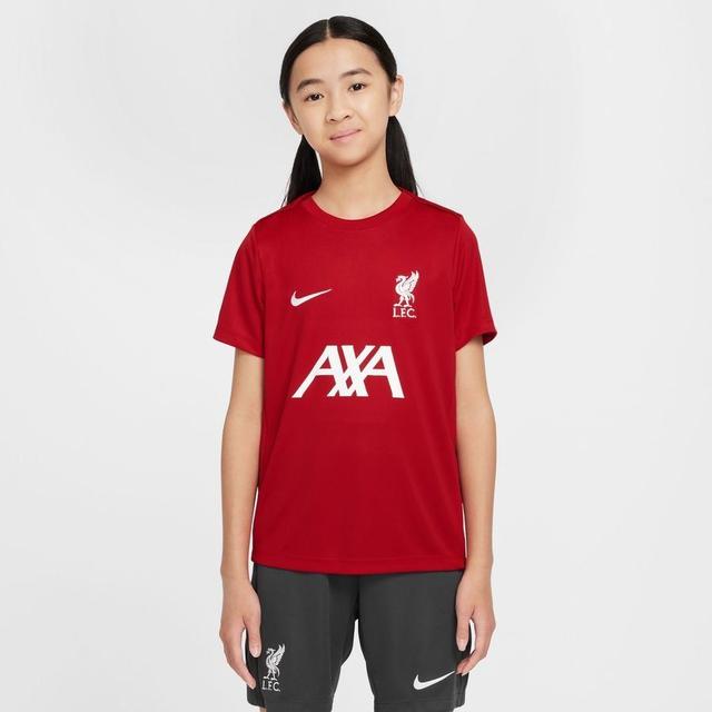 Liverpool Trænings T-Shirt Dri-FIT Academy Pro - Rød/Hvid Børn - Nike, størrelse S: 128-137 cm on Productcaster.