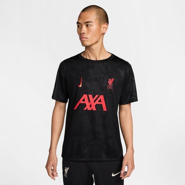 Liverpool Training T-shirt Dri-fit Academy Pro Pre Match 3rd - Black/chrome Yellow/global Red - Nike, size Large on Productcaster.