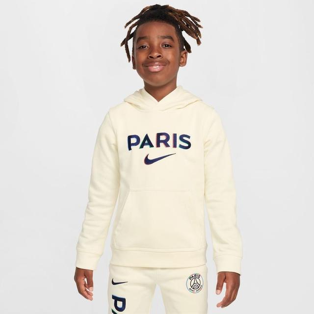 Paris Saint Germain Hoodie Nsw Club Pullover Gx - Coconut Milk/midnight Navy Kids - Nike, size S: 128-137 cm on Productcaster.