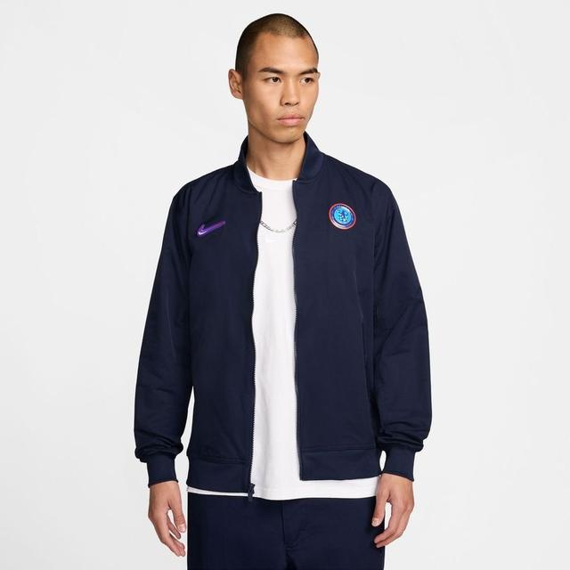 Chelsea Bomber Jacket Nsw Woven Unlined - Obsidian/white - Nike, size Small on Productcaster.