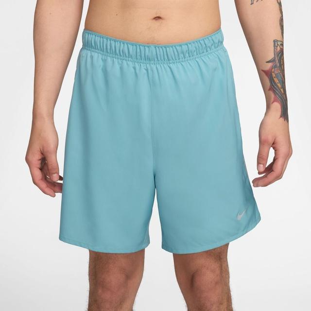 Nike Running Shorts Dri-FIT Challenger 7" 2IN1 - Turquoise/Glacier Blue/Reflect Silver, size Medium on Productcaster.