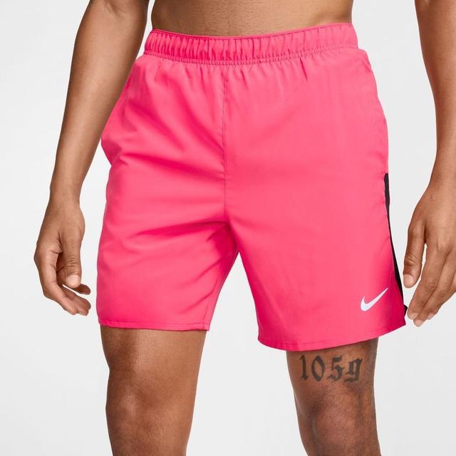 Nike Running Shorts Dri-FIT Challenger 7" - Pink/Black/Reflect Silver, size Small on Productcaster.