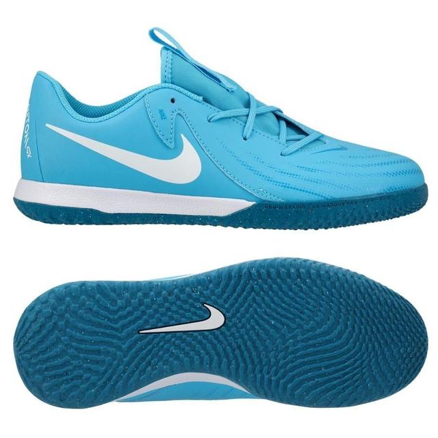 Nike Phantom Gx Ii Academy Ic Mad Ambition - Blue Fury/white Kids - Indoor (Ic), size 37½ on Productcaster.