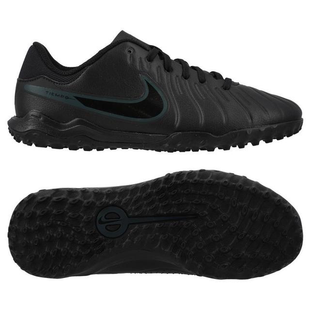 Nike Tiempo Legend 10 Academy Tf Shadow - Black/deep Jungle Kids - Turf (Tf), size 35 on Productcaster.