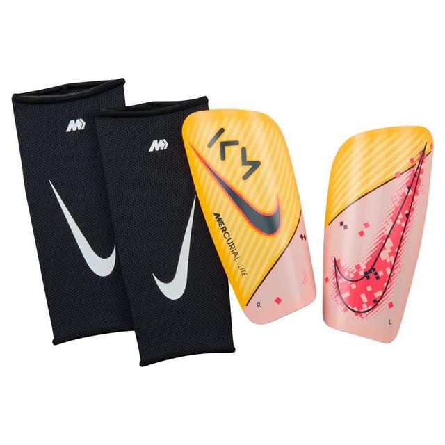 Nike Shin Pads Mercurial Lite Mbappé Personal Edition - Laser Orange/Hyper Punch/Armory Navy, size X-Large/180-200cm on Productcaster.