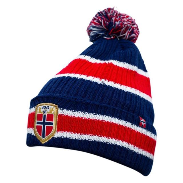 Norway Beanie - Red/navy - Nff, size One Size on Productcaster.