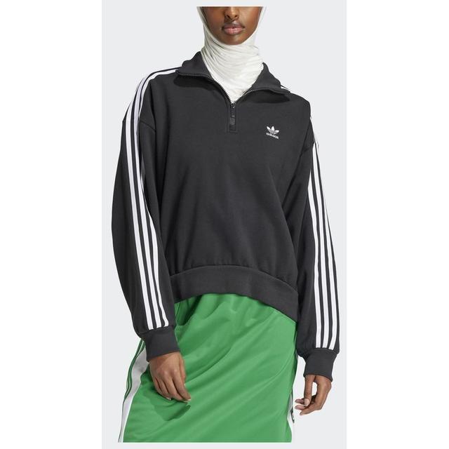 adidas Original Adicolor 1/2 Zip Crew Sweatshirt, størrelse Large on Productcaster.