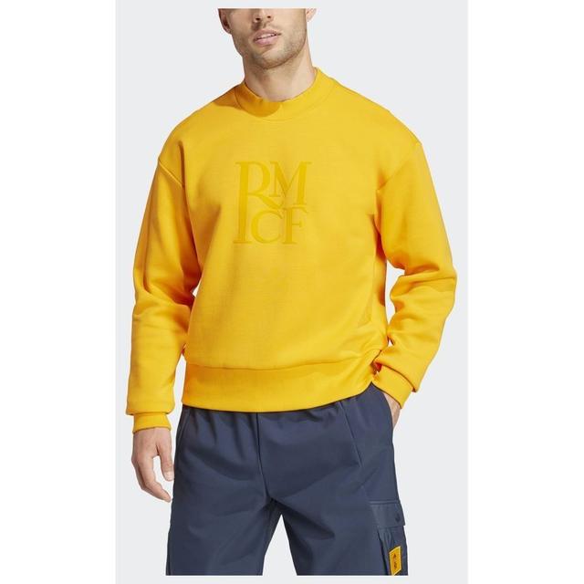 adidas Real Madrid Seasonal Doubleknit Crewneck Sweatshirt, størrelse Large on Productcaster.