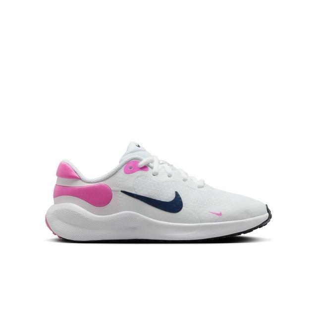 Nike Running Shoe Revolution 7 - White/midnight Navy/pink Kids, size 38½ on Productcaster.