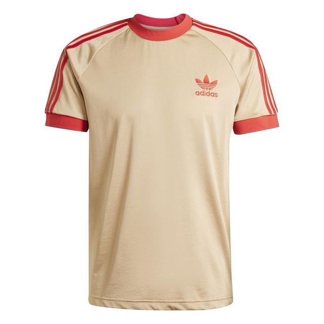 adidas Originals T-shirt 3-stripes Trefoil Db - Magic Beige, size Large on Productcaster.