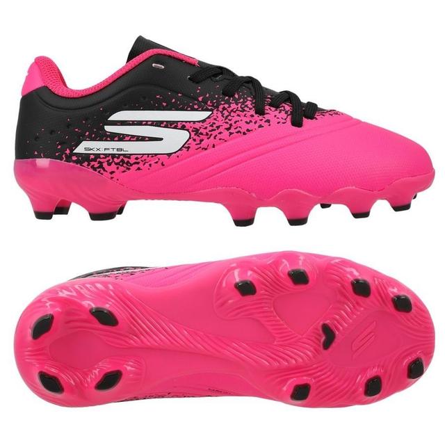 Skechers Razor Fg - Black/pink Kids - Grass (Fg), size 29 on Productcaster.