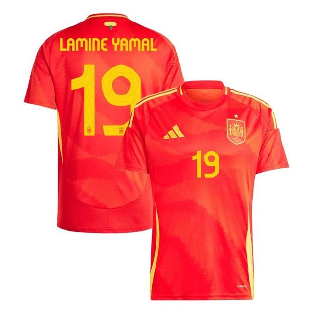 Spain Home Shirt Euro 2024 Lamine Yamal 19 - adidas, size Small on Productcaster.