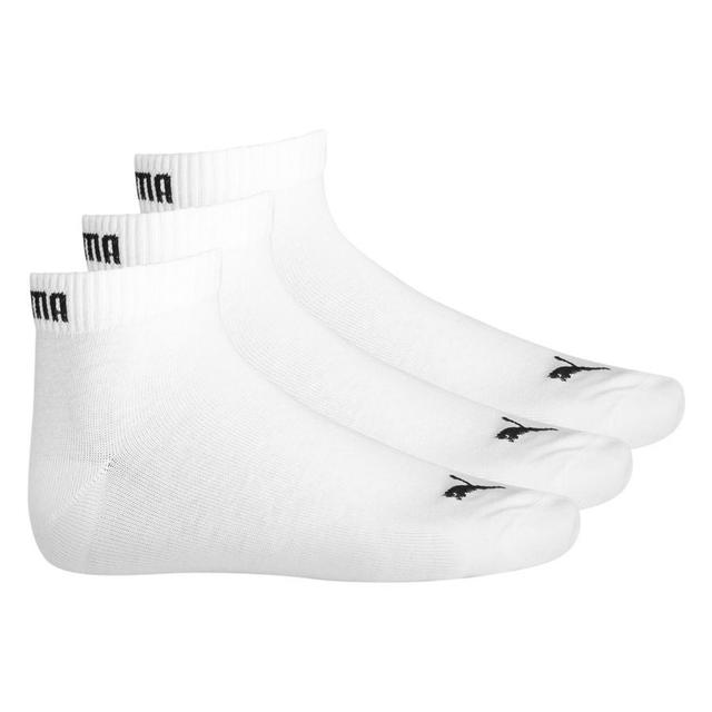 PUMA Ankle Socks Quarter Plain 3-pack - White/black, size 43-46 on Productcaster.