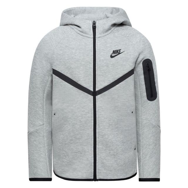 Nike Hoodie Nsw Tech Fleece Fz 24 - Dk Grey Heather/black Kids, size XS: 122-128 cm on Productcaster.