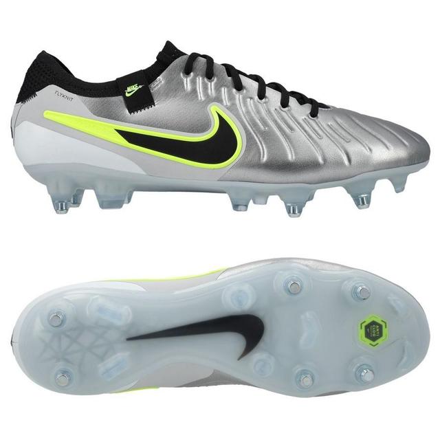 Nike Tiempo Legend 10 Elite Sg-pro Anti-clog Mad Voltage - Metallic Silver/black/volt - Soft Ground (Sg), size 36 on Productcaster.