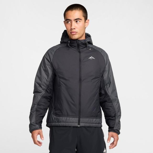 Nike Running Jacket Therma-fit Primaloft Trail - Black/anthracite/summit White, size Large on Productcaster.