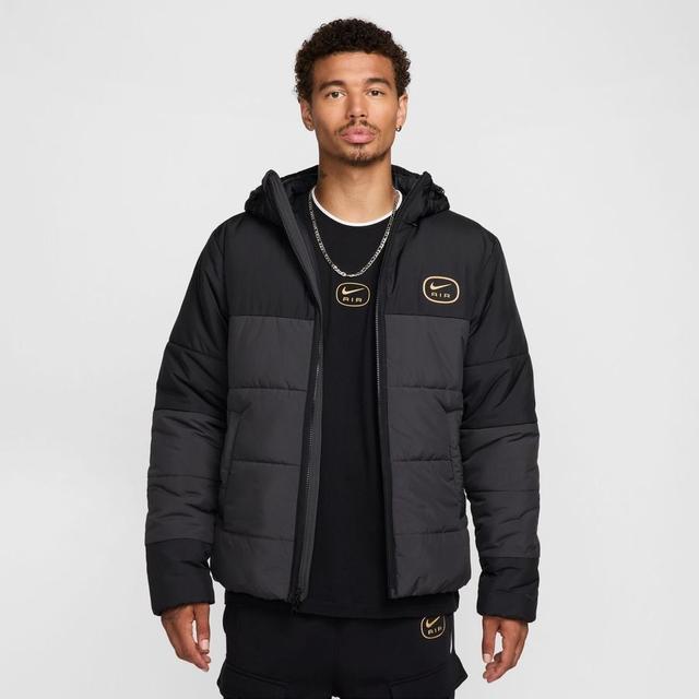 Nike Winter Jacket Nsw Air Synthetic-fill - Black/anthracite/metallic Gold, size XX-Large on Productcaster.