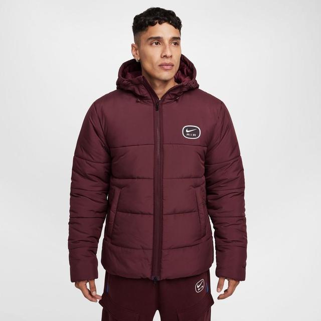 Nike Winter Jacket Nsw Air Synthetic-fill - Burgundy Crush/white, size X-Small on Productcaster.