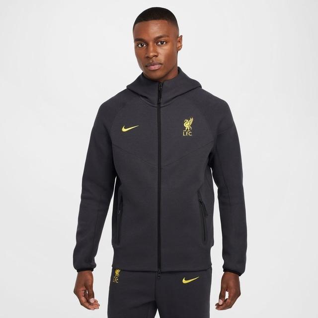 Liverpool Hoodie Nsw Tech Fleece Windrunner 3. - Smoke Grey/chrome Yellow - Nike, size XX-Large on Productcaster.