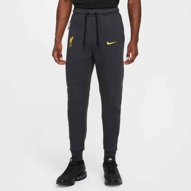 Liverpool Sweatpants Nsw Tech Fleece 3. - Smoke Grey/chrome Yellow - Nike, size Small on Productcaster.