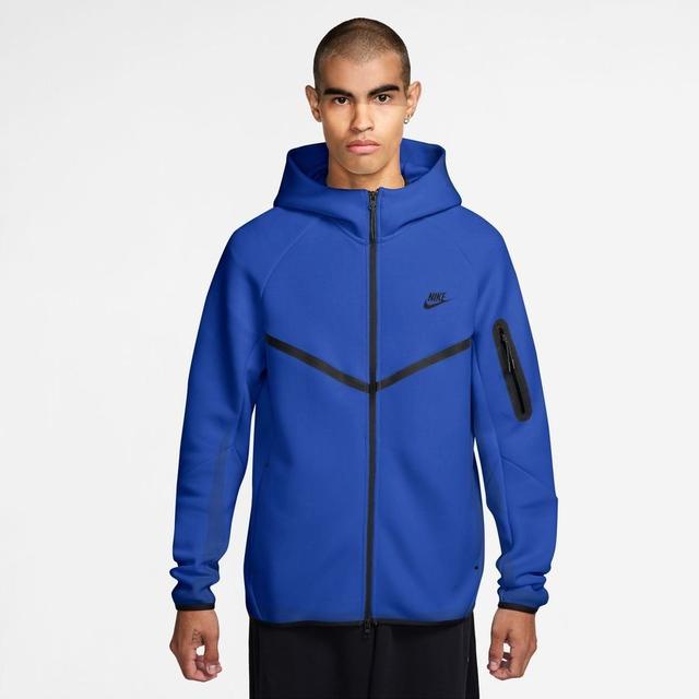 M Nk Tch Flc Fz Wr Hoodie Game Royal/black - Nike, size Large on Productcaster.