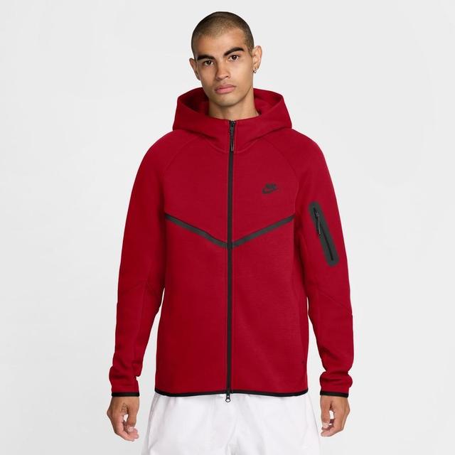 Nike Hoodie Tech Fleece 24 Fz Windrunner - Gym Red/black, size Small on Productcaster.