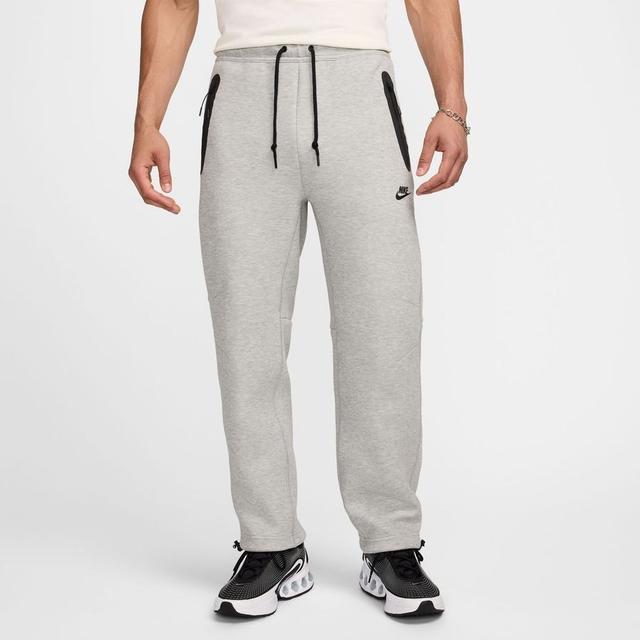 Nike Sweatpants Tech Fleece 24 Open-hem - Grey Heather/black, size Small on Productcaster.