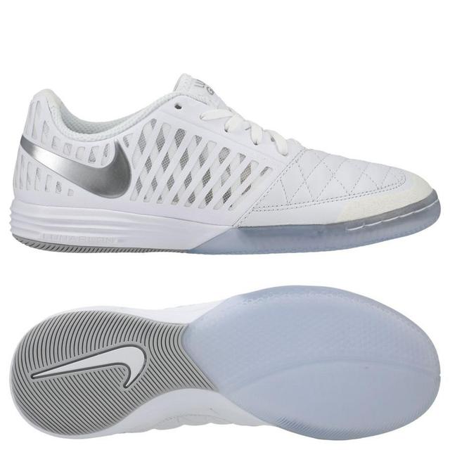 Nike Lunargato Ii Ic Small Sided - White/chrome - Indoor (Ic), size 42½ on Productcaster.