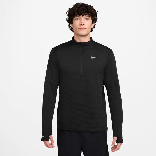 Nike Running Shirt Therma-fit Element Hz - Black/reflect Silver, size Medium on Productcaster.