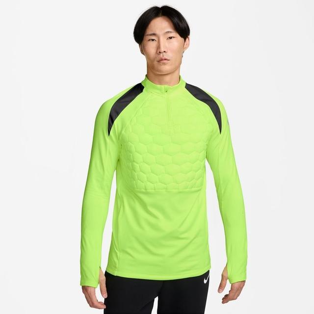 Nike Training Shirt Therma-fit Strike Drill Winter Warrior - Volt/reflect Silver/black, size Small on Productcaster.