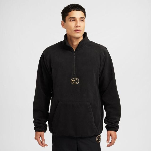 Nike Air Sweatshirt Nsw Hz Polar Fleece - Black/metallic Gold, size X-Small on Productcaster.