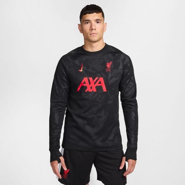 Liverpool Training Shirt Dri-fit Academy Pro Long Sleeves 3. Pre Match - Black/chrome Yellow/global Red - Nike, size 3XL on Productcaster.