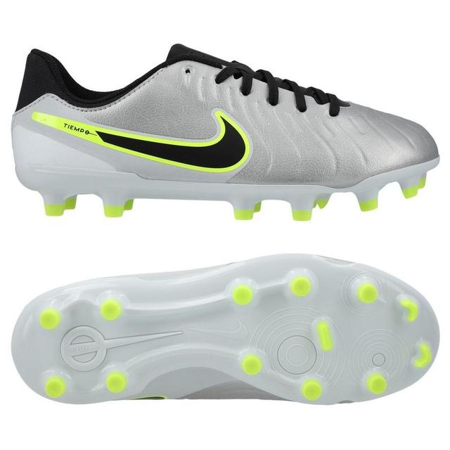 Nike Tiempo Legend 10 Academy Mg Mad Voltage - Metallic Silver/black/volt Kids, size 33 on Productcaster.