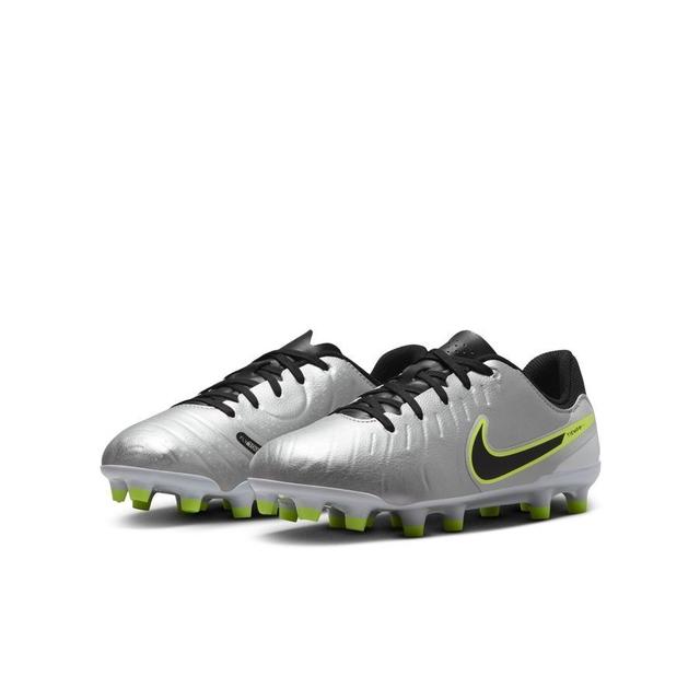 Nike Tiempo Legend 10 Academy Mg Mad Voltage - Metallic Silver/black/volt Kids, size 37½ on Productcaster.