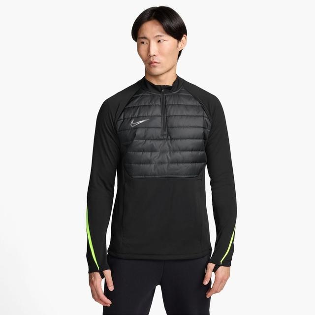 Nike Training Shirt Therma-fit Academy Drill Winter Warrior - Black/volt/reflect Silver, size Small on Productcaster.