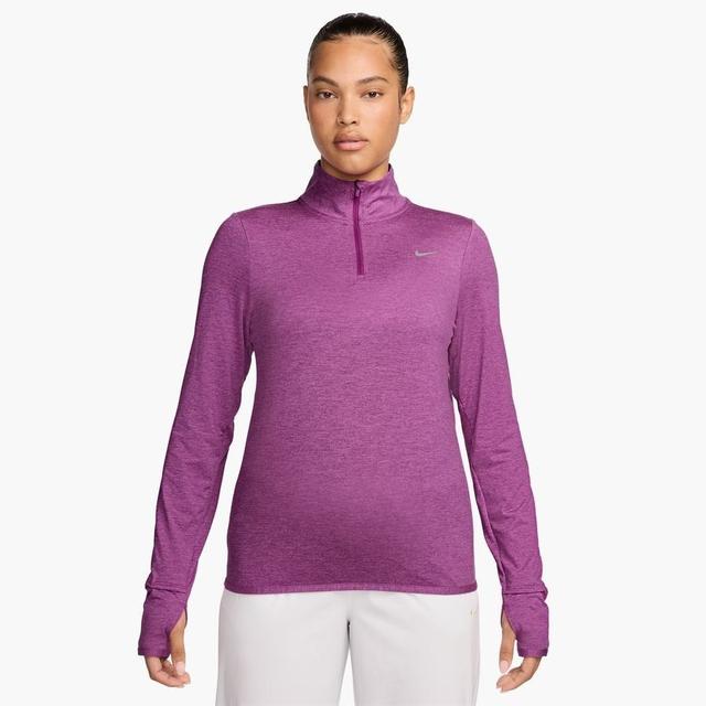 Nike Running Shirt Swift Element Dri-fit Hz - Hot Fuchsia/reflect Silver Women, size Large on Productcaster.