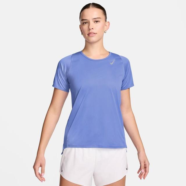 Nike Running T-shirt Dri-fit Race - Royal Pulse/reflect Silver Women, size Medium on Productcaster.